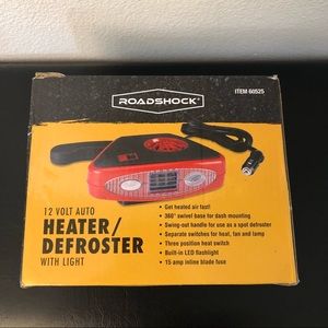 Roadshock 12 Volt Auto Heater Defroster With Light